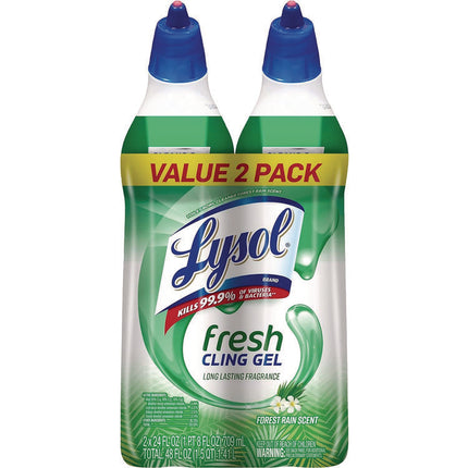 Cling and Fresh Toilet Bowl Cleaner, Forest Rain Scent, 24 oz, 2/Pack, 4 Packs/Carton