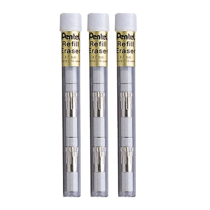 Eraser Refills for Sharp Kerry/EnerGize-X/Wow Pencil/Gizmo/Cushi/Hot Shots/Technica-X, White, 4/Tube, 3 Tubes/Pack