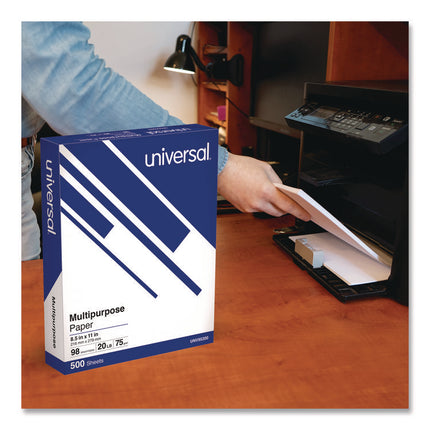 Deluxe Multipurpose Paper, 98 Bright, 20 lb Bond Weight, 8.5 x 11, Bright White, 500 Sheets/Ream, 10 Reams/Carton