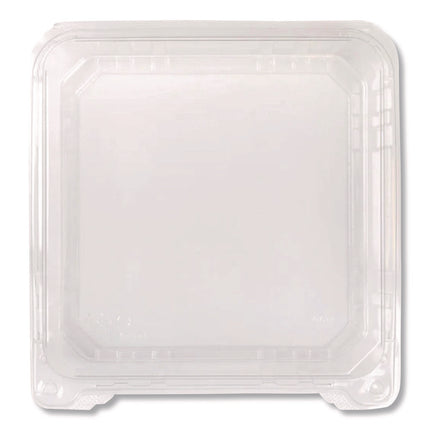 PET Plastic Hinged Container, 9 x 9 x 3.6, Clear, Plastic, 100/Pack, 2 Packs/Carton
