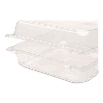PET Plastic Hinged Container, 9 x 9 x 3.6, Clear, Plastic, 100/Pack, 2 Packs/Carton