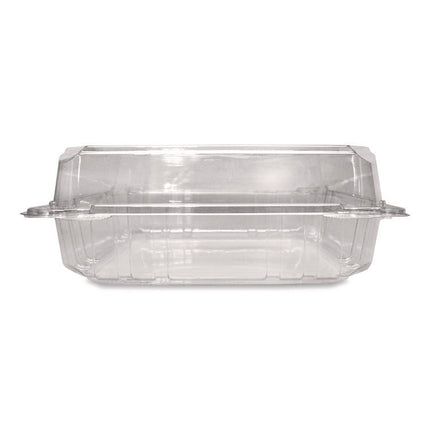 PET Plastic Hinged Container, 9 x 9 x 3.6, Clear, Plastic, 100/Pack, 2 Packs/Carton