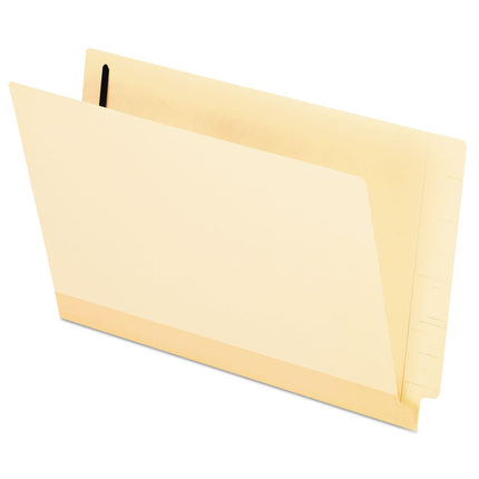 Manila Laminated End Tab Fastener Folders, 11-pt Manila, 0.75" Expansion, 1 Fastener, Legal Size, Manila Exterior, 50/Box