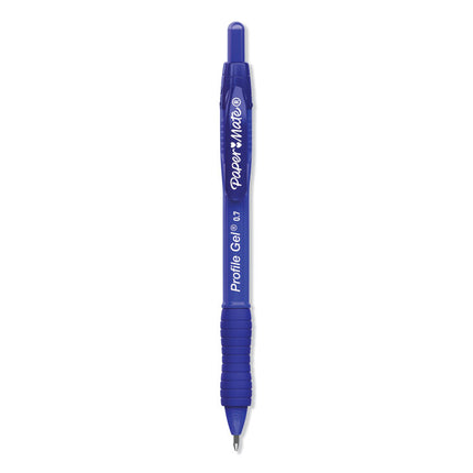 Profile Gel Pen, Retractable, Medium 0.7 Mm, Blue Ink, Translucent Blue Barrel, 36/pack