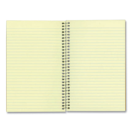 Single-Subject Wirebound Notebooks, Narrow Rule, Brown Board Cover, (80) 7.75 x 5 Eye-Ease Green Sheets