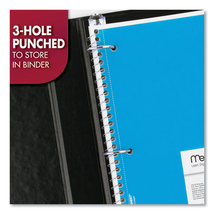 Spiral Notebook, 1-Subject, Wide/Legal Rule, Randomly Assorted Cover Color, (70) 10.5 x 7.5 Sheets
