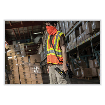 GloWear 8229Z Class 2 Economy Two-Tone Zipper Vest, Polyester, Large/X-Large, Orange