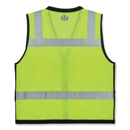 GloWear 8253HDZ Class 2 Heavy-Duty Mesh Surveyors Vest, Polyester, Large/X-Large, Lime