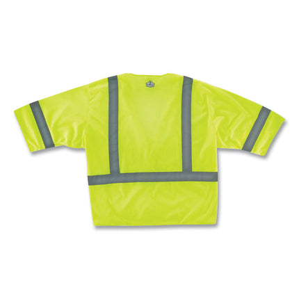 GloWear 8310HL Class 3 Economy Hook and Loop Vest, Polyester, 4X-Large/5X-Large, Lime