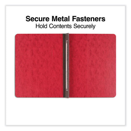 Pressboard Report Cover, Two-Piece Prong Fastener, 3" Capacity, 8.5 X 11, Executive Red/executive Red