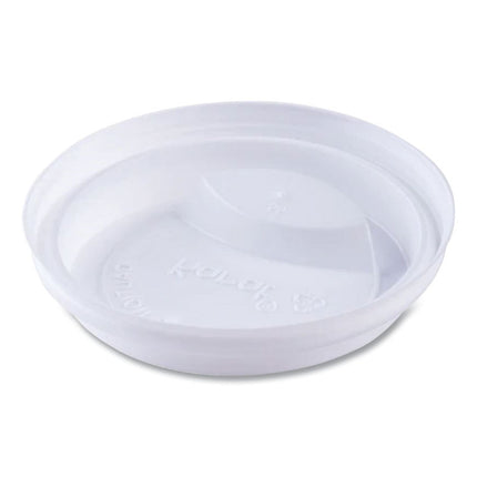 Hot Cup Lids, Sipper Lid, Fits 10 oz to 24 oz Hot Cups, Plastic, White, 1,000/Carton
