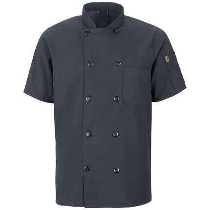 Red Kap® Men's Short Sleeve Chef Coat with OilBlok + MIMIX® / 046XCH