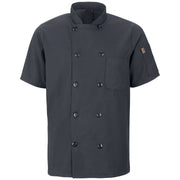 Red Kap® Men's Short Sleeve Chef Coat with OilBlok + MIMIX® / 046XCH