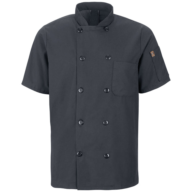 Red Kap® Men's Short Sleeve Chef Coat with OilBlok + MIMIX® / 046XCH