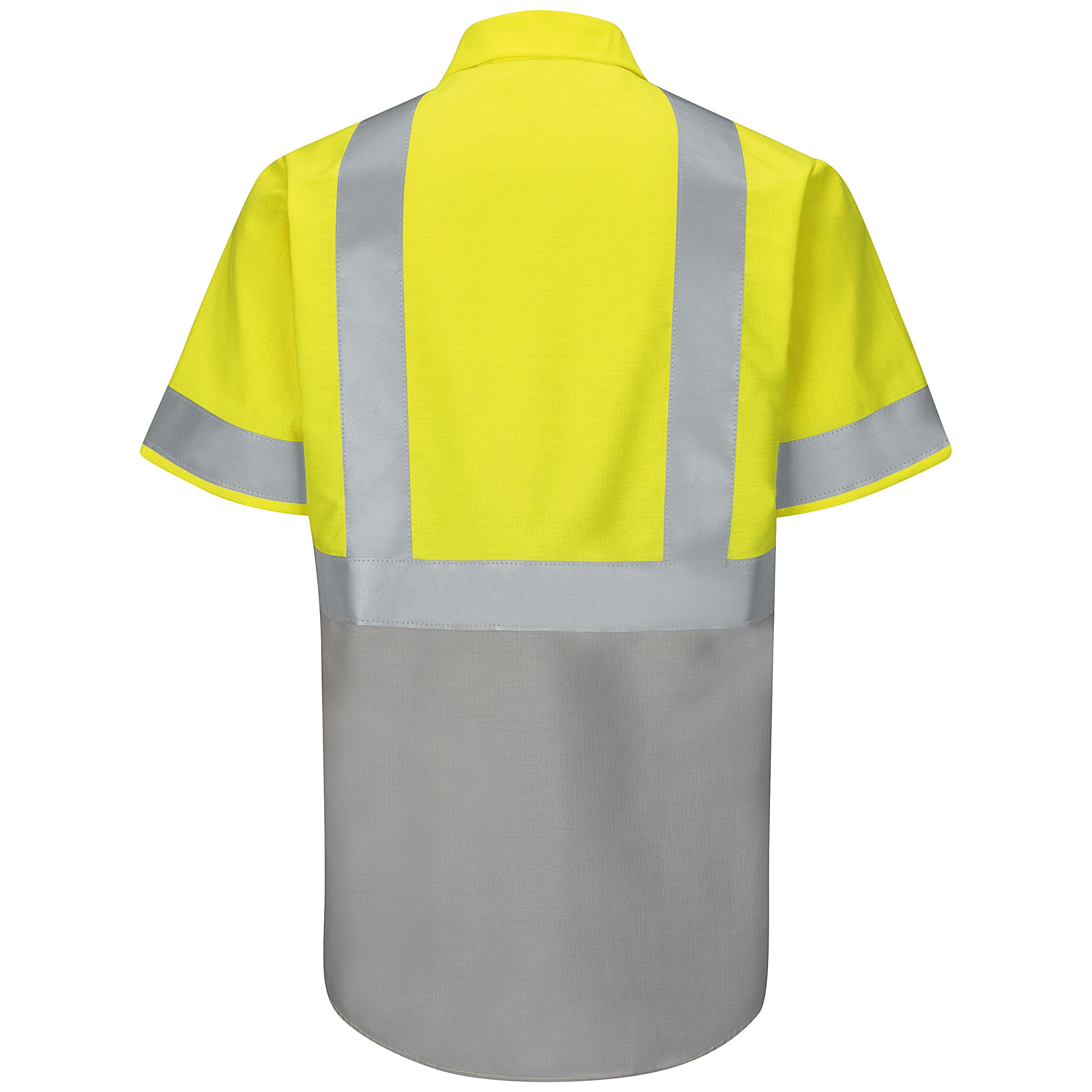 Red Kap® Men's High Visibility Short Sleeve Color Block Ripstop Work Shirt - Type R, Class 2 / SY24YG