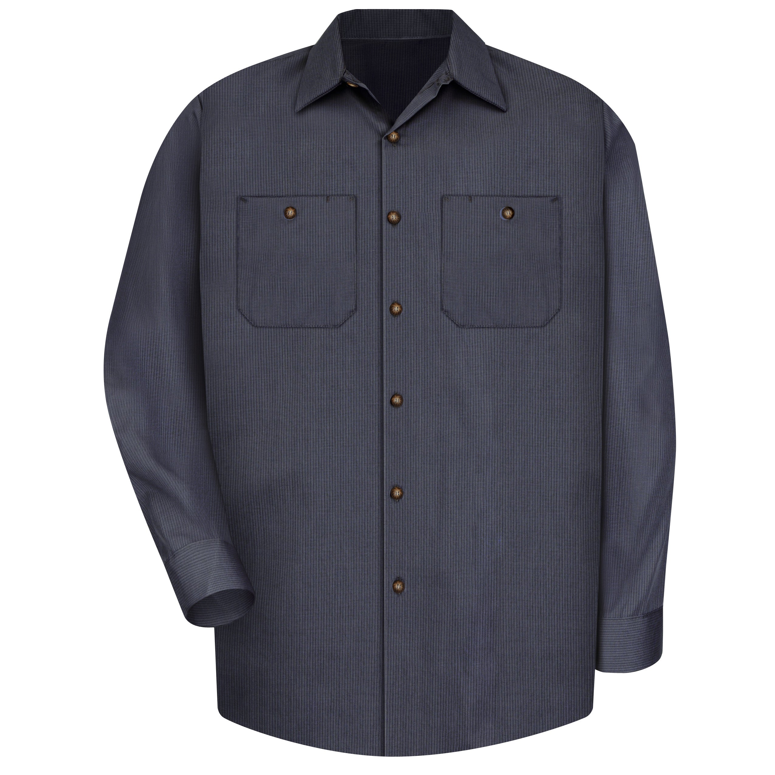 Red Kap® Men's Long Sleeve Geometric Microcheck Work Shirt / SP14GB
