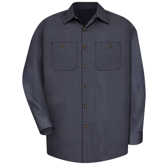 Red Kap® Men's Long Sleeve Geometric Microcheck Work Shirt / SP14GB