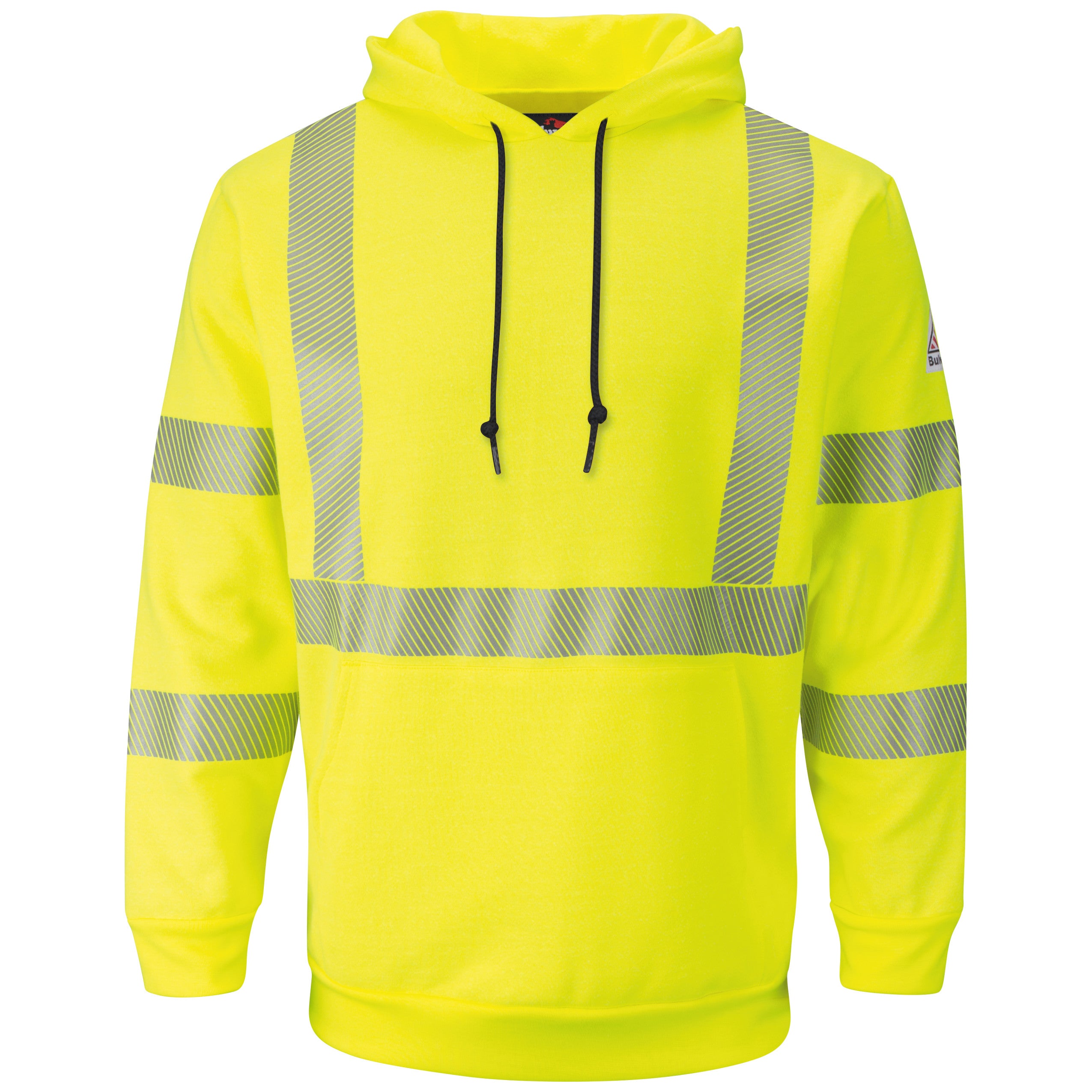 Bulwark® Men's Fleece FR Hi-Visibility Pullover Hooded Sweatshirt / SMH4HV