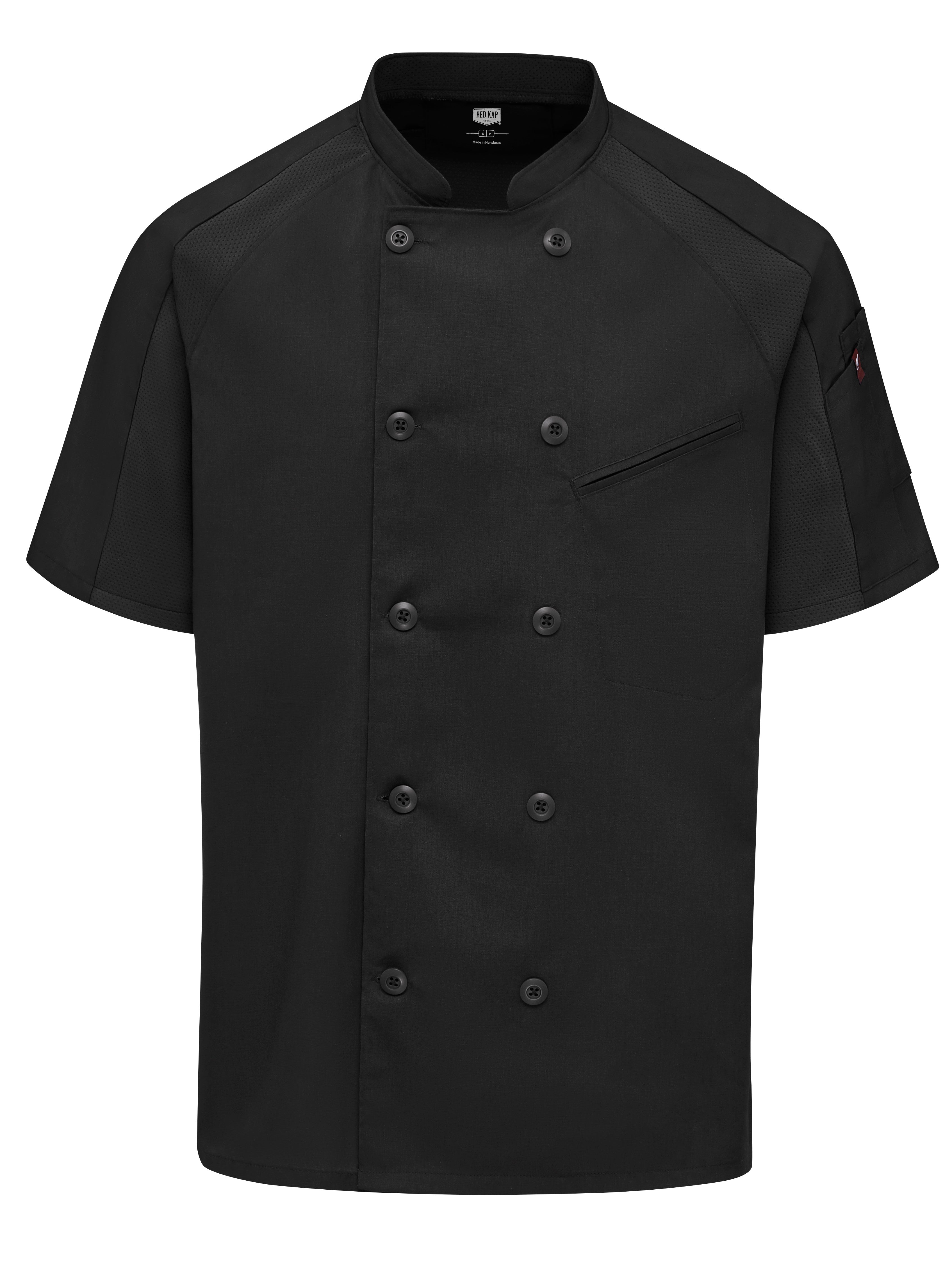 Red Kap® Men's Airflow Raglan Chef Coat with OilBlok / 052MBK
