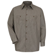 Red Kap® Men's Long Sleeve Microcheck Uniform Shirt / SP10KB