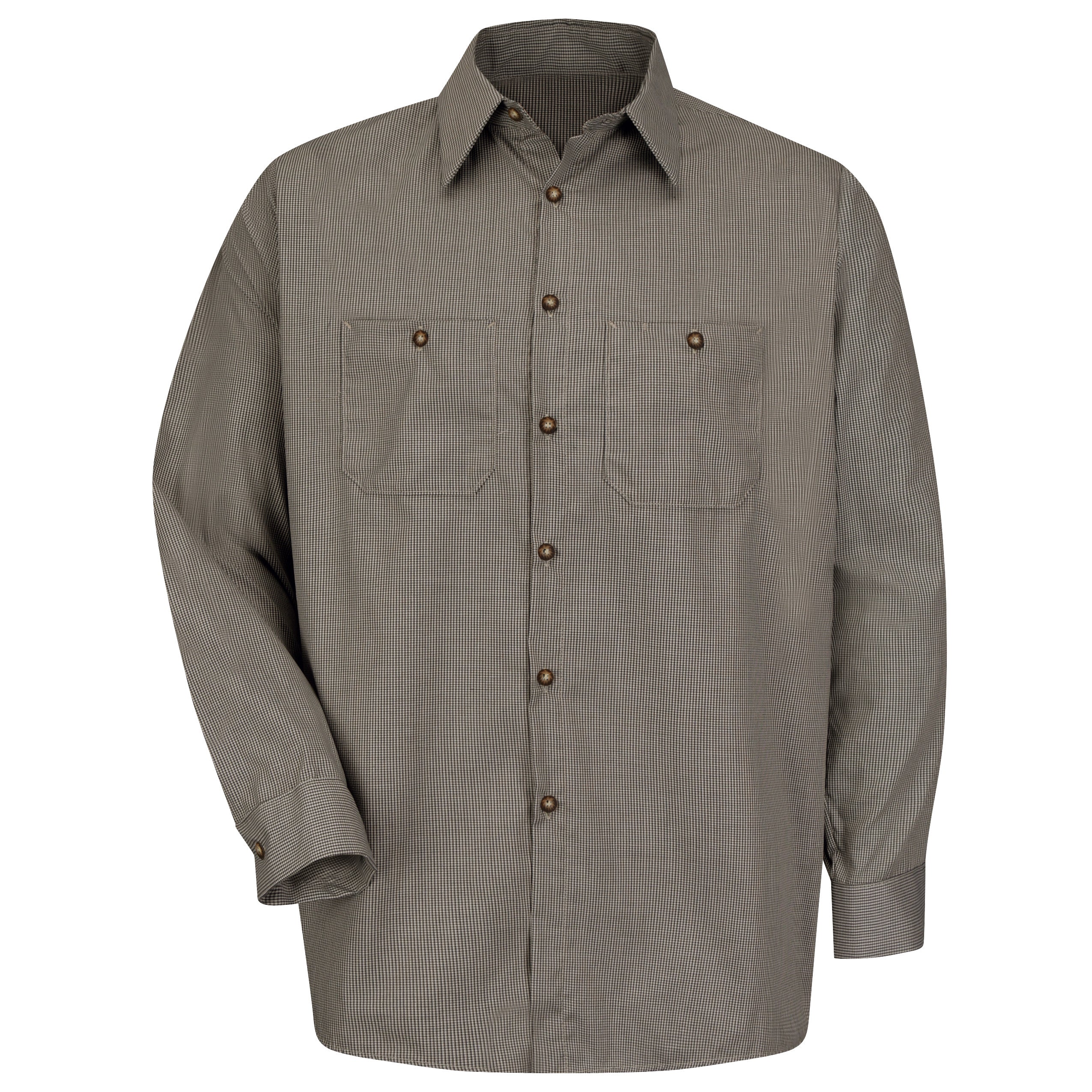Red Kap® Men's Long Sleeve Microcheck Uniform Shirt / SP10KB