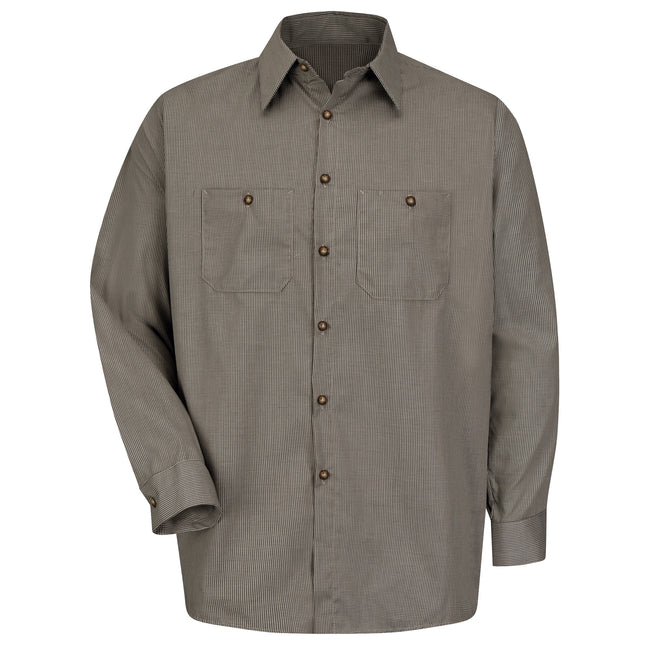 Red Kap® Men's Long Sleeve Microcheck Uniform Shirt / SP10KB