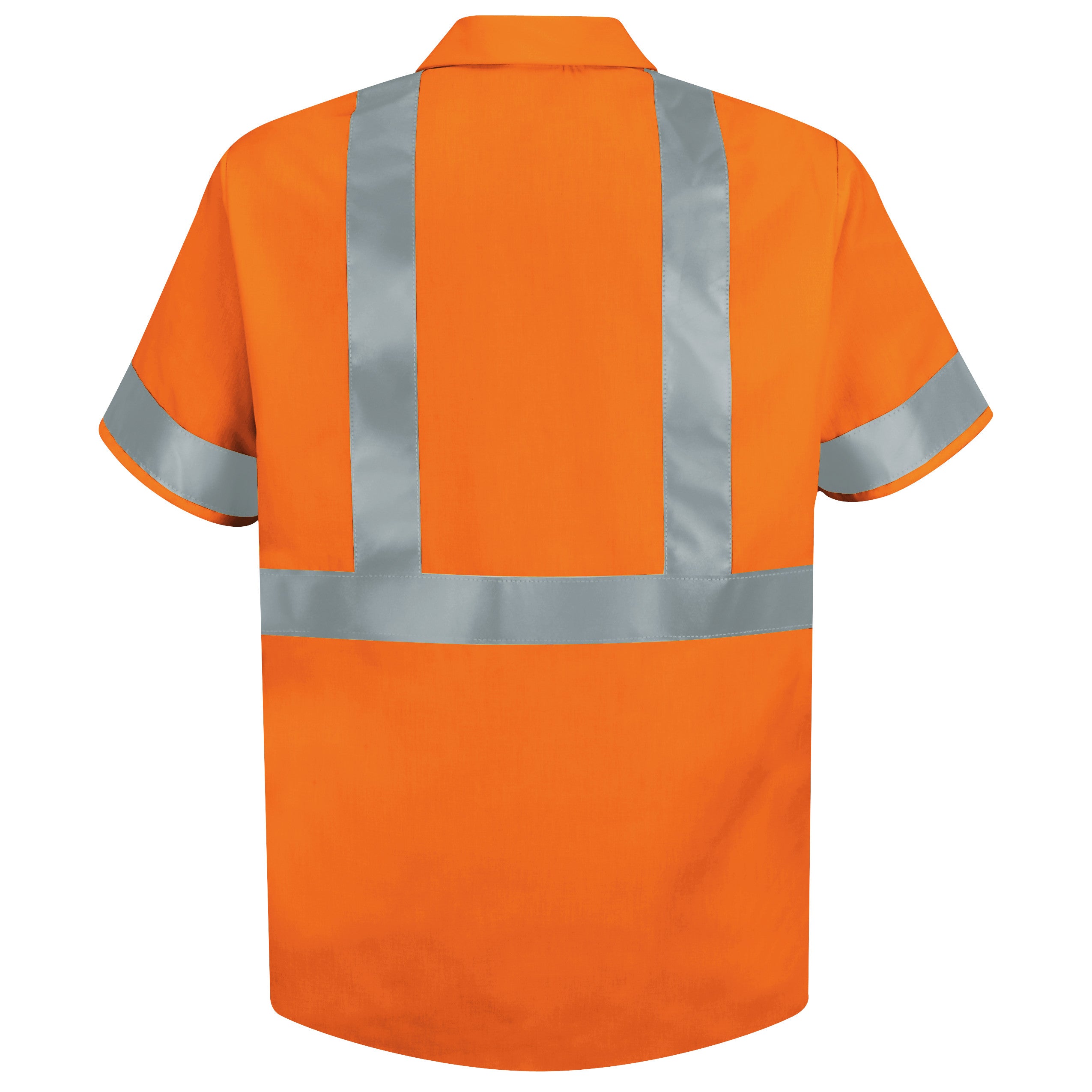 Red Kap® Men's Hi-Visibility Orange Short Sleeve Work Shirt - Type R, Class 2 / SS24O2