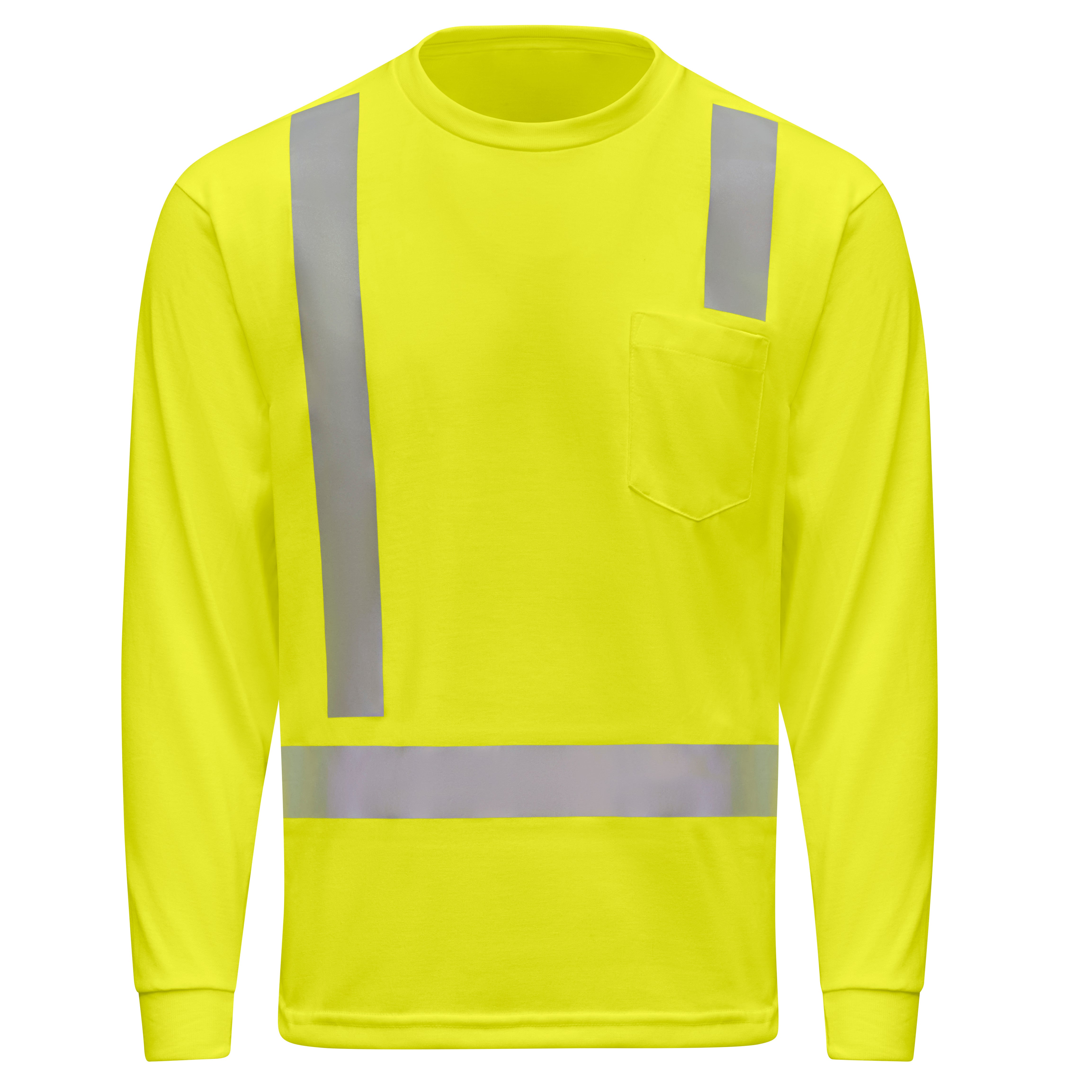Red Kap® Hi-Visibility Long Sleeve Performance Core Tee, Type R, Class 2 / SK17HV