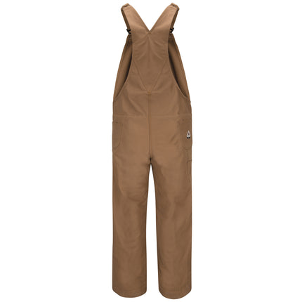 Bulwark® Men's Heavyweight FR Insulated Brown Duck  Bib Overall with Knee Zip / BLN6BD