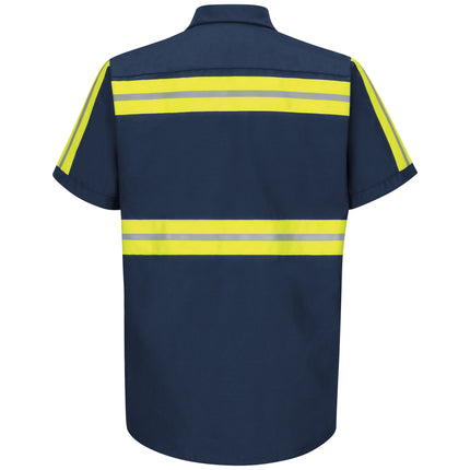 Red Kap® Short Sleeve Enhanced Visibility Industrial Work Shirt / SP24EN