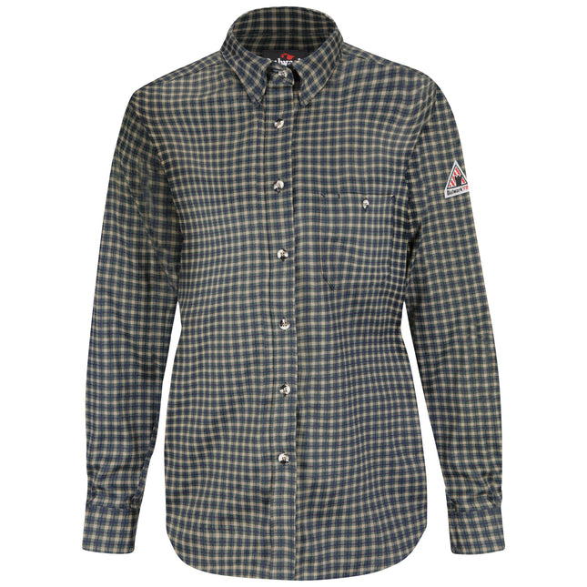 Bulwark® Women's Lightweight Excel FR Plaid Dress Shirt / SLG9HNB