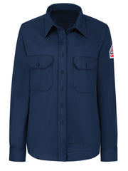Bulwark® Women's Midweight FR Dress Uniform Shirt / SLU3NV