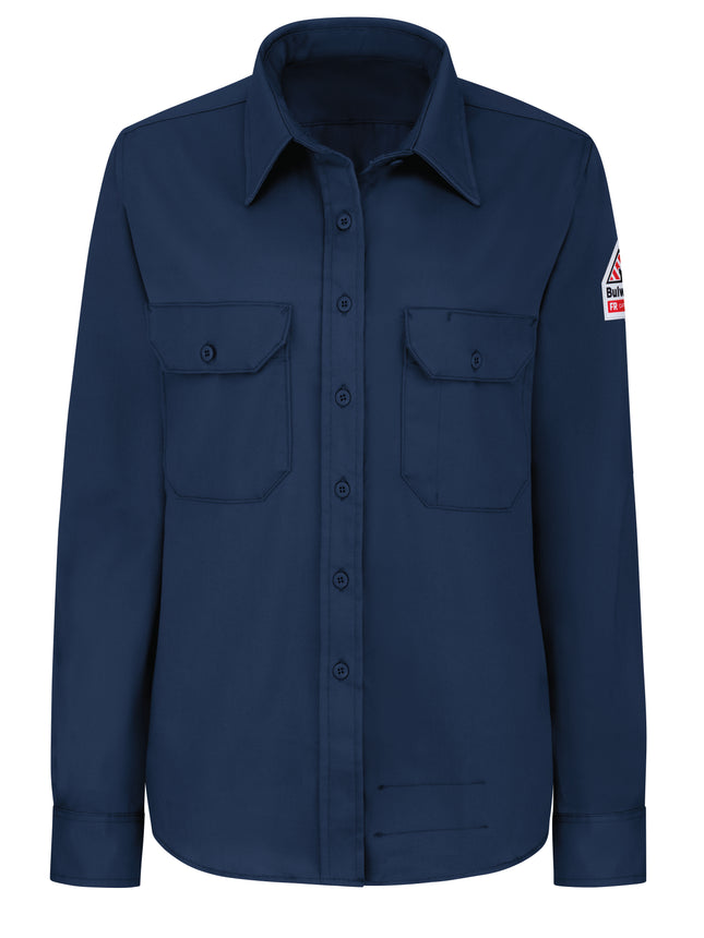 Bulwark® Women's Midweight FR Dress Uniform Shirt / SLU3NV
