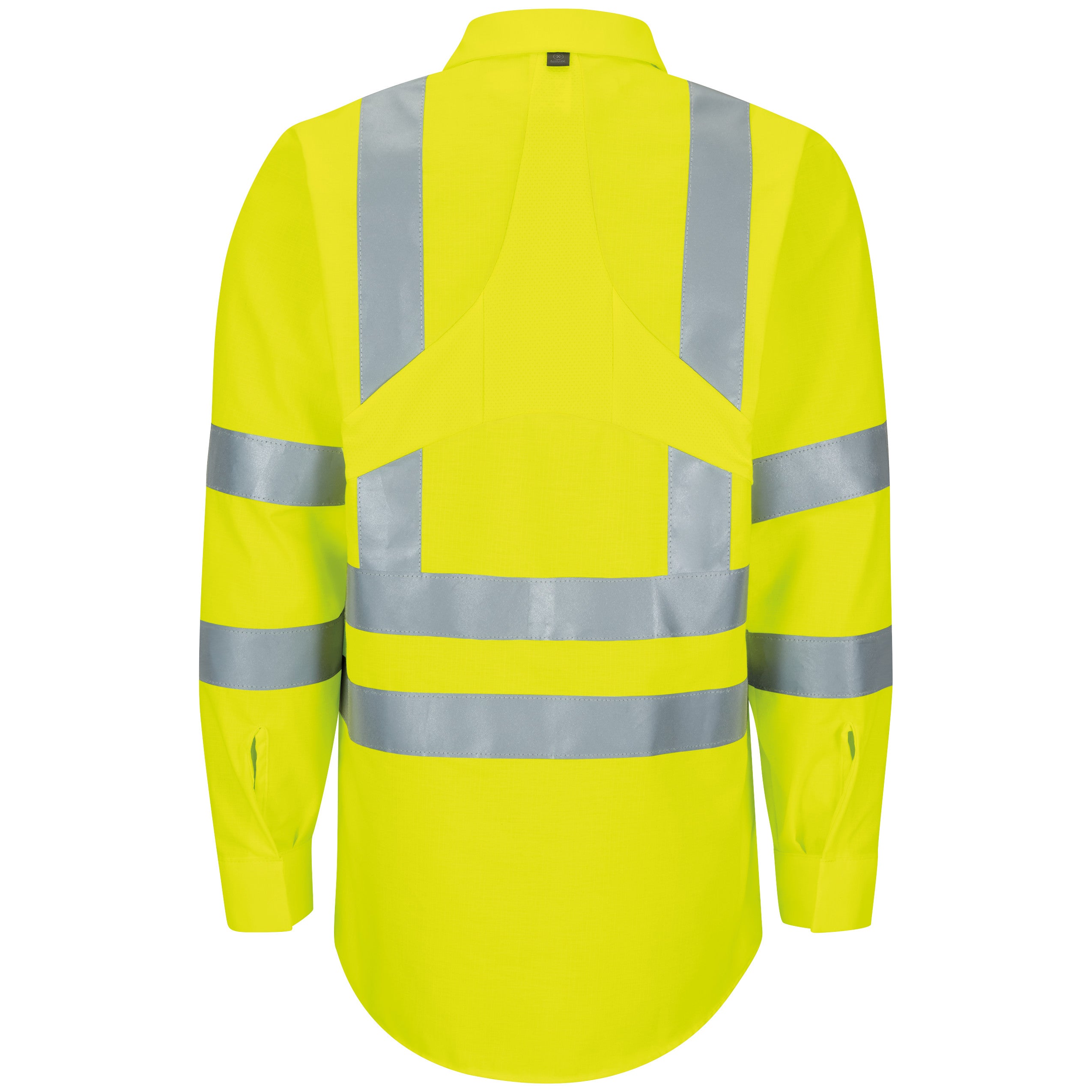 Red Kap® Long Sleeve Hi-Visibility Ripstop Work Shirt with MIMIX® + OilBlok, Type R Class 3 / SX14AB