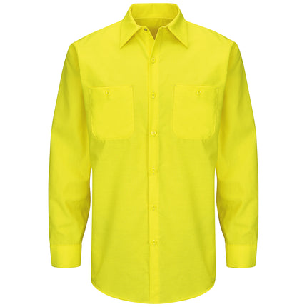 Red Kap® Long Sleeve Enhanced Visibility Ripstop Work Shirt / SY14YE