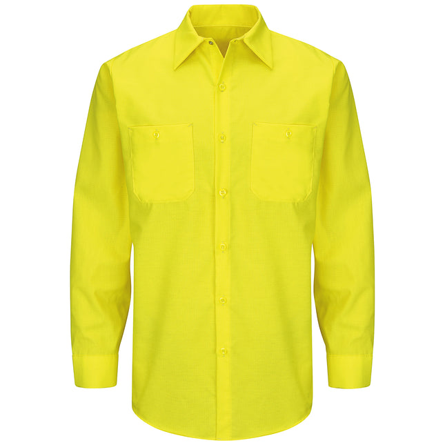 Red Kap® Long Sleeve Enhanced Visibility Ripstop Work Shirt / SY14YE