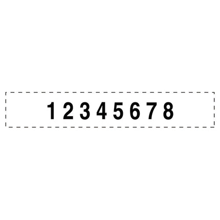 Professional Self-Inking Numberer, Eight Bands/Digits, Type Size: 2, Black
