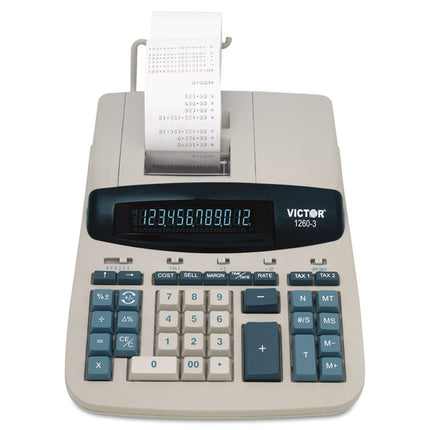 1260-3 Two-Color Heavy-Duty Printing Calculator, Black/red Print, 4.6 Lines/sec