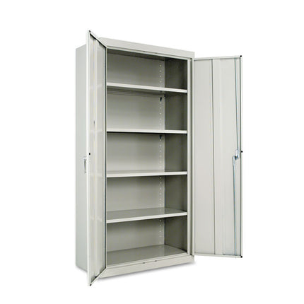 Assembled 72" High Heavy-Duty Welded Storage Cabinet, Four Adjustable Shelves, 36w X 18d, Light Gray