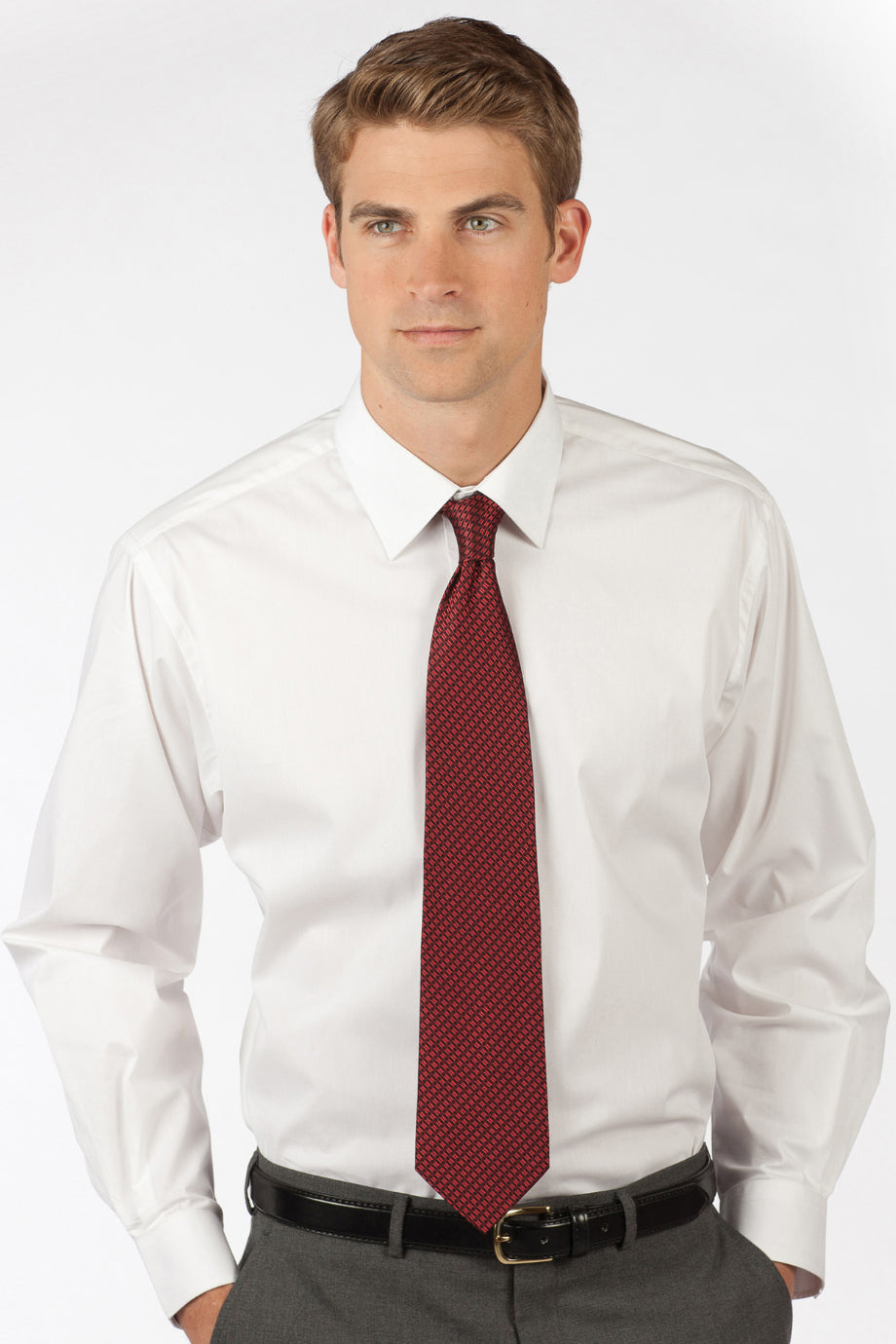 EDWARDS MENS SPREAD COLLAR DRESS SHIRT