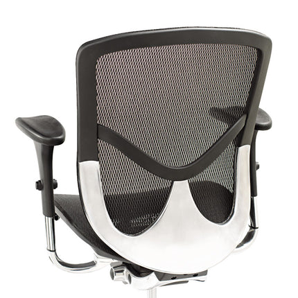 Alera Eq Series Ergonomic Multifunction Mid-Back Mesh Chair, Supports Up To 250 Lb, Black Seat/back, Aluminum Base
