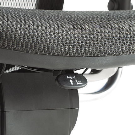 Alera Eq Series Ergonomic Multifunction Mid-Back Mesh Chair, Supports Up To 250 Lb, Black Seat/back, Aluminum Base
