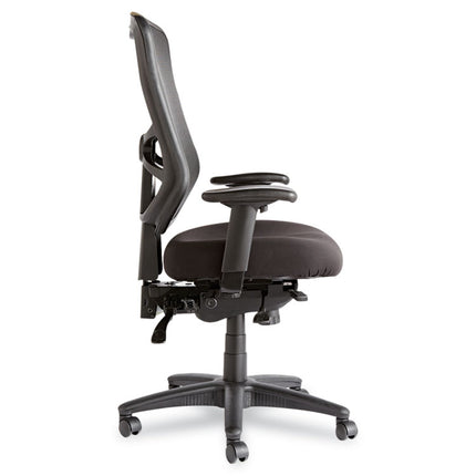 Alera Elusion Series Mesh High-Back Multifunction Chair, Supports Up To 275 Lb, 17.2" To 20.6" Seat Height, Black