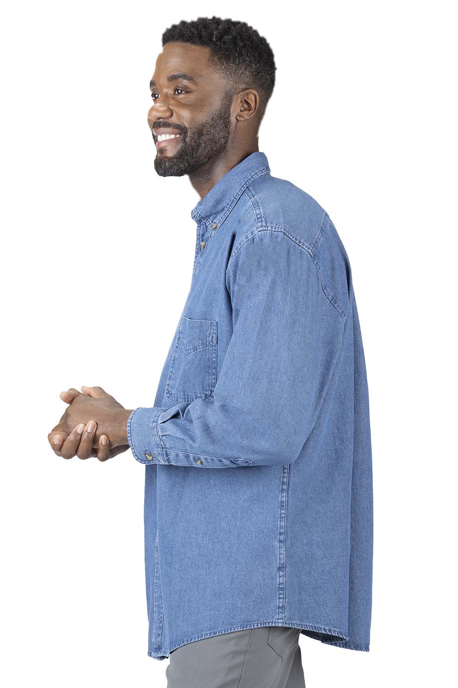 EDWARDS DENIM MIDWEIGHT LONG SLEEVE SHIRT