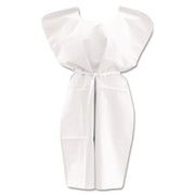 Disposable Patient Gowns, 3-Ply Tissue Poly Tissue, 30" x 42", White, 50/Carton