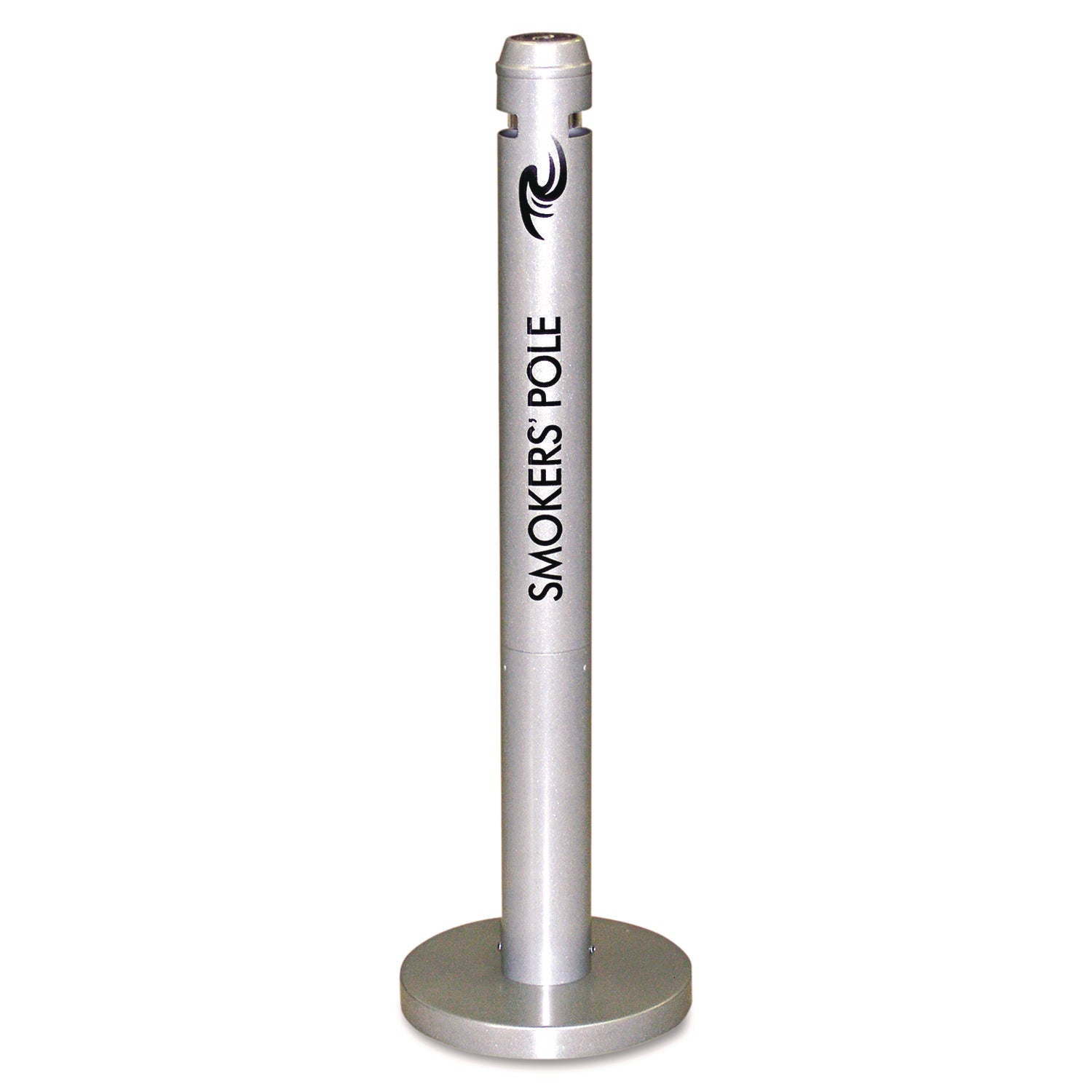 Smoker's Pole, Round, Steel, 0.9 gal, 4 dia x 41h, Silver