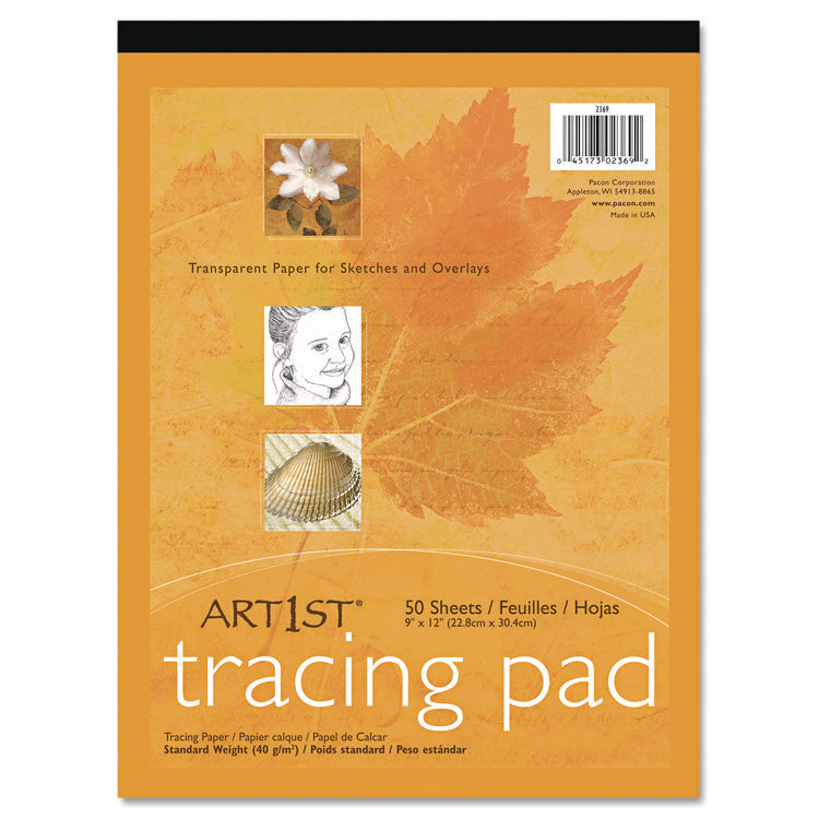 Art1st Parchment Tracing Paper, 16 Lb, 9 X 12, White, 50/pack