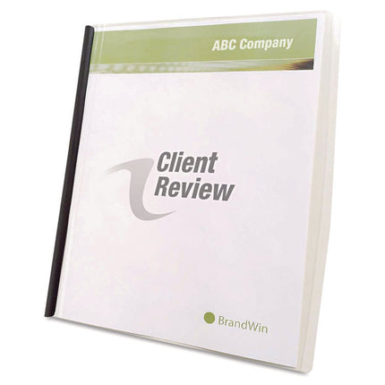 Slide 'n Bind Report Cover, Swing Clip, 8.5 X 11, Frosted/clear, 10/pack