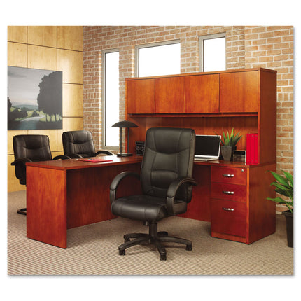 Alera Strada Series High-Back Swivel/tilt Top-Grain Leather Chair, Supports Up To 275 Lb, 17.91" To 21.85" Seat Height, Black