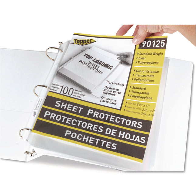 Top-Load Polypropylene Sheet Protectors, Standard, Letter, Clear, 2", 100/box